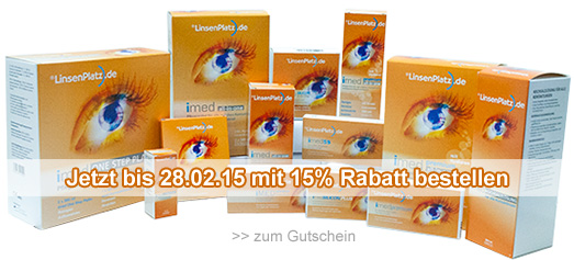 15% Rabatt Gutschein für imed Kontaktlinsen von linsenplatz.de