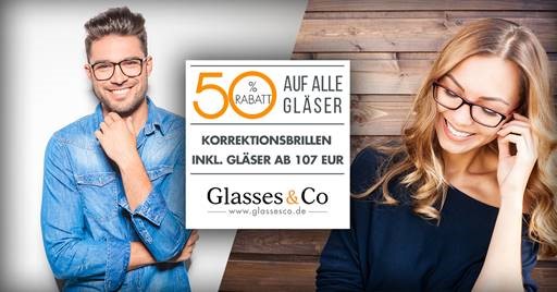 50% Rabatt auf Gläser bei Glasses&Co