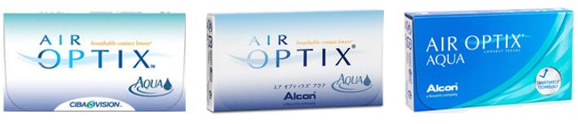 Die verschiedenen Boxendesigns der Air Optix Aqua